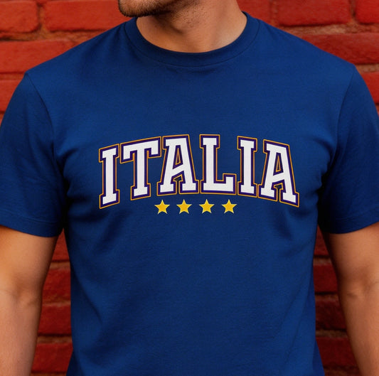 Italia 4 star varsity t-shirt