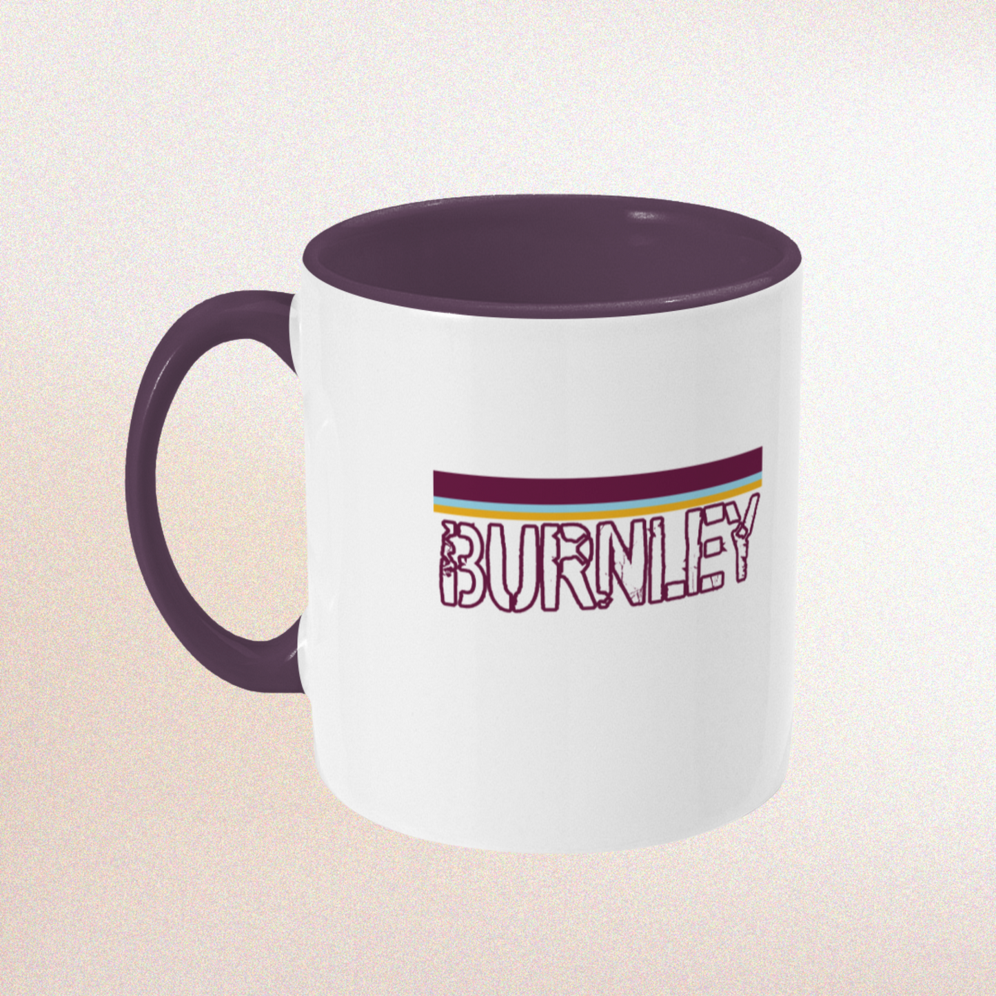 Two Toned Burnley TEXT mug