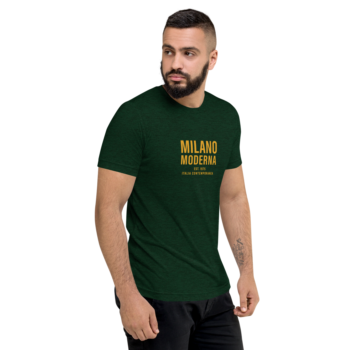 Milano Moderna est:1975 design Tri-blend T-shirt