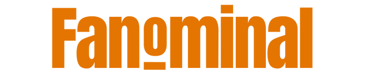 Orange 'Fangominal' logo on a white background