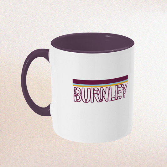 Two Toned Burnley TEXT mug